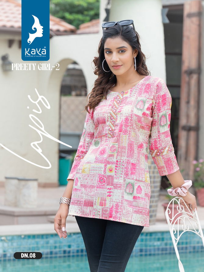 Pretty Girl 2 By Kaya Printed Short Kurtis Catalog